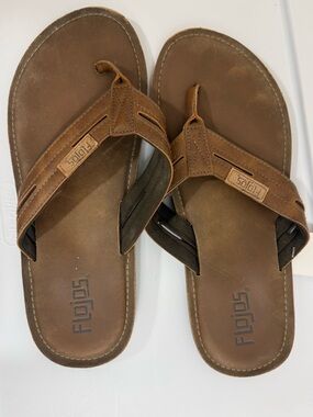 Flojos Alonzo men's comfort flip-flops- Chestnut Brown